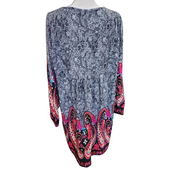 White Mark Embroidered Sweater Dress Size 1X Boho Artsy - Picture 5 of 8